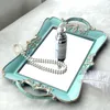 Organisation Oval Storage Tray Blue Retro Mirror Skin Care Produkt Förvaringsbricka Franska Retro Teacup Mat smycken förvaringslåda Heminredning