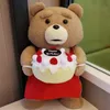 Poupées en peluche 8 styles Film Teddy Bear Ted 2 Jouets en tablier Animaux en peluche doux 45 cm Un cadeau d'anniversaire pour un bon ami 230503