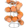 Organisation Modern Iron Spiral Egg Holder Art Display Restaurang Basket Storage Rack Deluxe Spiral Dispenser Basket Roller Rack 24 Eggs