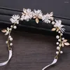 Pinces à cheveux fleur blanche fausses perles strass bandeau épingle à cheveux romantique robe de mariée accessoires mariée épingles casque diadèmes Ml