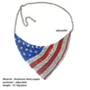 Choker Chokers Jour de l'Indépendance Collier Amusant Unique Star And Stripe Superposition Mixte Bavoir En Métal Pour Les Femmes Léopard Zèbre Patriotique Bijoux