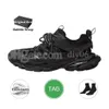 Triple S 3 Paris 3.0 Cinza Sapatos Casuais Amarelo Cinza Tênis de Moda Tess S. Gomma Mens Treinadores Black Glod Tamanho 3- Saco de poeira e sapatos Lace BXDW