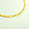 Chains African/Kenya/India Gold Color Figaro Chain Necklaces Jewelry For Women Men Wedding Gifts