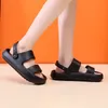 Chinelos Rimocy Plataforma de verão Chinelos macios Mulheres Open Toe Thick Bottom Cloud Flip Flops Mulher EVA Sandálias antiderrapantes Slides internos 230503