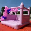 4.5x4.5m 15x15ft 3 Hot Pink Inflatable Bouncy Castle Circus Themed White Jumping Bounce House Bouncer Kids Disco Club For Wedding Birthday Party