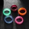 Bandringen Leopard Print Luminous hars voor vrouwen Crack Cool Patroon gloeiend in de Dark Ring Fashion Acryl Party Sieraden Y23