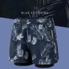 Mäns shorts Mens Swim Shorts Beach Board kort med dragkedja Pocket Summer Volley Shorts för män snabb torr badkläder varma vårbadstammar J230503