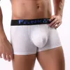 Caleçon hommes sous-vêtements transparent haut élastique Boxer poche de renflement slips respirant troncs mode mâle Bikini maison Shorts