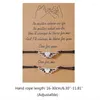 Braccialetti a maglie Bracciale con ciondoli Cuore Coppia fortunata per amicizia Amore Ala Ciondolo Catena a corda