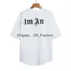 Tasarımcı PA T-Shirt Lüks Marka Tees Baskı Palms T Shirtler Erkek Angles Kısa Kollu Mürette Mürettebat Boyun Üstleri Giyim Giysileri Beden S-XL