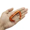 5 Stück Karabiner Tragbare Kletterschnalle Karabiner Outdoor Camping Multifunktionsschnalle D-Form Sicherheit Praktische Schnalle Kletterzubehör P230420