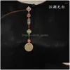 Hänghalsband kopparplatat guld inlagd imitation hetian jade retro kinesisk cheongsam lappet high grad bambu joint femal dhgarden dh3il