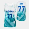 Mens New Slovenia Luka Doncic 77 Basketball Jerseys Blue Unicersidad Europea 7 Madrid White Jersey Shirts S-XXL