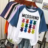 Tops Oversized T Shirts 100% Cotton Plus Size T Shirt Summer Top Tees Cartoon Printed O Neck L4XL Short Sleeve Tshirt Women