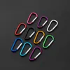 5 PCSCARABINERS 10st D Shape Color Carabiners Aluminium Alloy Carabiner Spring Hook Outdoor Ryggsäck Camping Hooks Keychain Climbing Tools P230420