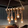Lampes suspendues Rétro Lumière Lumières Vintage Suspension Abat-Jour Moderne En Verre De Fer Cage Lustre Éclairage
