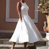 Casual Dresses Long Dresses Women White Thin Summer Y2k Party Dresses Sleeveless Elegant Prom Dress Sexy Lace Work Backless Maxi Vestidos 230503