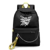 USB Hip Hop Ladies Plecak Off Fashion White Women Torby Wysoka wysokiej jakości Baga studencka