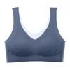 Tanques femininos Roupa íntima Mulheres finas Big Big Bra Bra Tanque sexy Tampa de cabeceira Halter Tops Mulheres sem costas com camisola sem mangas