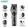 Hårtrimmer VGR Hair Clipper Professional Barber Hair Cutting Machine Electric Hair Trimmer Justerbar frisyrmaskin Clipper för män V-653 230428