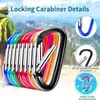 5 PCSCarabiners 20PCS Aluminium Karabiner Schlüsselanhänger Clip Multi Farben Klettern Knopf Karabiner Camping Wandern Haken Sicherheitsschnalle Schlüsselanhänger P230420