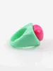 Band Rings FishSheep Korean Acrylic Large Sweet Heart for Women Girls Trendy Candy Color Resin Chunky Party Jewelry Accessories Y23