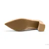 ドレスシューズドリームペアウーマンスタイルレザーポンプ靴レディースオフィスジョブミッドブロックヒールラグジュアリーデザイナー女性フォーマルポンププラスサイズ