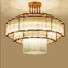 Lampade a sospensione Lampadario cinese Lampada da soggiorno semplice e moderna Ristorante in cristallo creativo Villa El Lobby