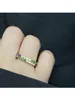 حلقات الكتلة 925 Sterling Silver 14k Gold Plated 2023 ملونة Zircon Stading Ring الهندسة للنساء ins style الموضة المجوهرات الفاخرة