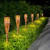 Outdoor fatto a mano bambù solare giardino patio prato lampada Tiki torcia paesaggio luce impermeabile Pathway dissuasori