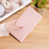 Wallets Fashion Women's Long Purse Pu Leather Card Holder Two Fold Clutch Money Clip Lady Girl Casual Simple Coin Purses