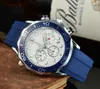 2023 Мужские часы часы дизайнерские часы 42 -мм Quartz Movement Watch Резиновый ремешок спортивные наручные часы моды Montre de Luxe SS3321