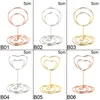 Party Favor 10sts Rose Gold Heart Form Wedding Seat Tabell Number Clip Metal Po Home Decor Message Board Holder Decoration