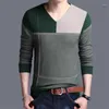 Men's Hoodies Young Men's Blended Clothing Autumn Long Sleeve Pullover Bottoming Wool Casual Slim V-neck Knitwear Men