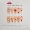 False Nails Handmade Press on Nails Glitter Rhinestone3d Charms False Nails With Designed Fingernail Fake Nail With Glue Acrylic Nail Tips 230428