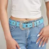 Ceintures Petites Ceintures Fraîches Femme Locomotive Plein Diamant Taille Ceintures Cowgirl Y2k Filles De Mode Ceinture pour Jeans Hommes 230428