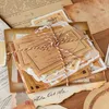 Notepads 100pcs ملاحظات عتيقة سلسلة المذكرة مذكرات قرطاسية الديكور قرطاسية ألبوم مذكرات Lable Retro Material Paper Card 230503