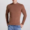 Herren T-Shirts Herren Rollkragenpullover Thermo Slim Bottom Dick Warm Fleece Unterwäsche Langarm Pullover Oberteile Basis Einfarbiges T-Shirt