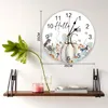 Horloges murales Thanksgiving automne citrouille érable oiseau horloge Design moderne silencieux montre pour chambre cuisine ronde suspendue