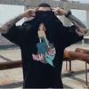 Designer Fashion Clothing PA Tees TShirts Palmes Angels Mermaid Print Short Sleeve Loose Fitting Men's Women's Couple Summer T-shirt Luxury Casual Tops For sale