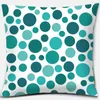 Kuddefodral Fashion Trend Color Teal Blue Double-Sided Printing Square Pillow Case Home Decoration Car SOFA CUSHION COVER COJINES PODUSZKA