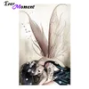 Stitch Ever Moment Diy Diamond Brodery Girl Wing Fairy Diamond Mosaic Full Square Forets Home Decoration Painting Diamond ASF1165