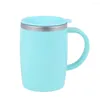 Garrafas de água 500 ml de xícara de xícara ergonômica Handgrip leite caneca anti-escaldição café portátil para escritório