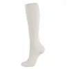 Sports Socks Leopard Type Compression Men Women 20-30 MmHg Knee High Ins Stocking Size S-L