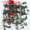 Dekorativa blommor 80 cm konstgjorda hängande rosen Vine Home Wedding Party Balkong Decor Outdoor Diy Garland Plants Fake Flower