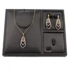 Collares colgantes Conjunto de joyería de moda clásica Collar y pendientes micro plateados de tres colores Regalo de compromiso de las mujeres de Dubai S1295