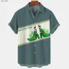 Koszule męskie 2022 Koszulka koniczyny marki lekka i oddychająca hawajskie koszule Męs
