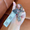 Luxury Diseñadores Keychain CHACK Clain Color sólido Monogramed Keychain