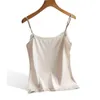 Camisoles Tanki koronkowe top kobiety kantar V podstawowy czarny cami rękawski satynowy jedwabny zbiornik Tops Kobiety Summer Camisole Beige Sexy Pasp Tops 230503