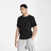 Men's T Shirts Miyake Pleated Men T-shirt 2023 Summer Solid Color Korean Style High Quality Loose Big Size Crew Neck Short Sleeve Tops